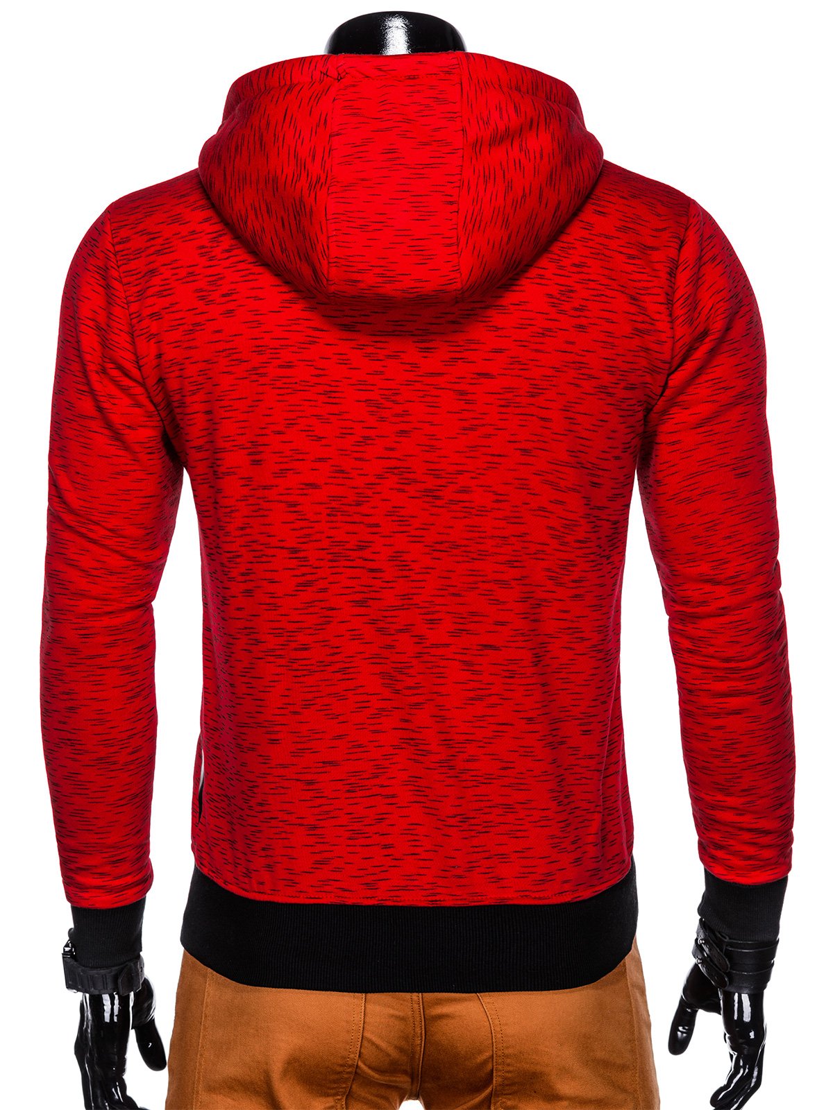 Men's zip-up hoodie B955 - red | MODONE wholesale - Clothing For Men