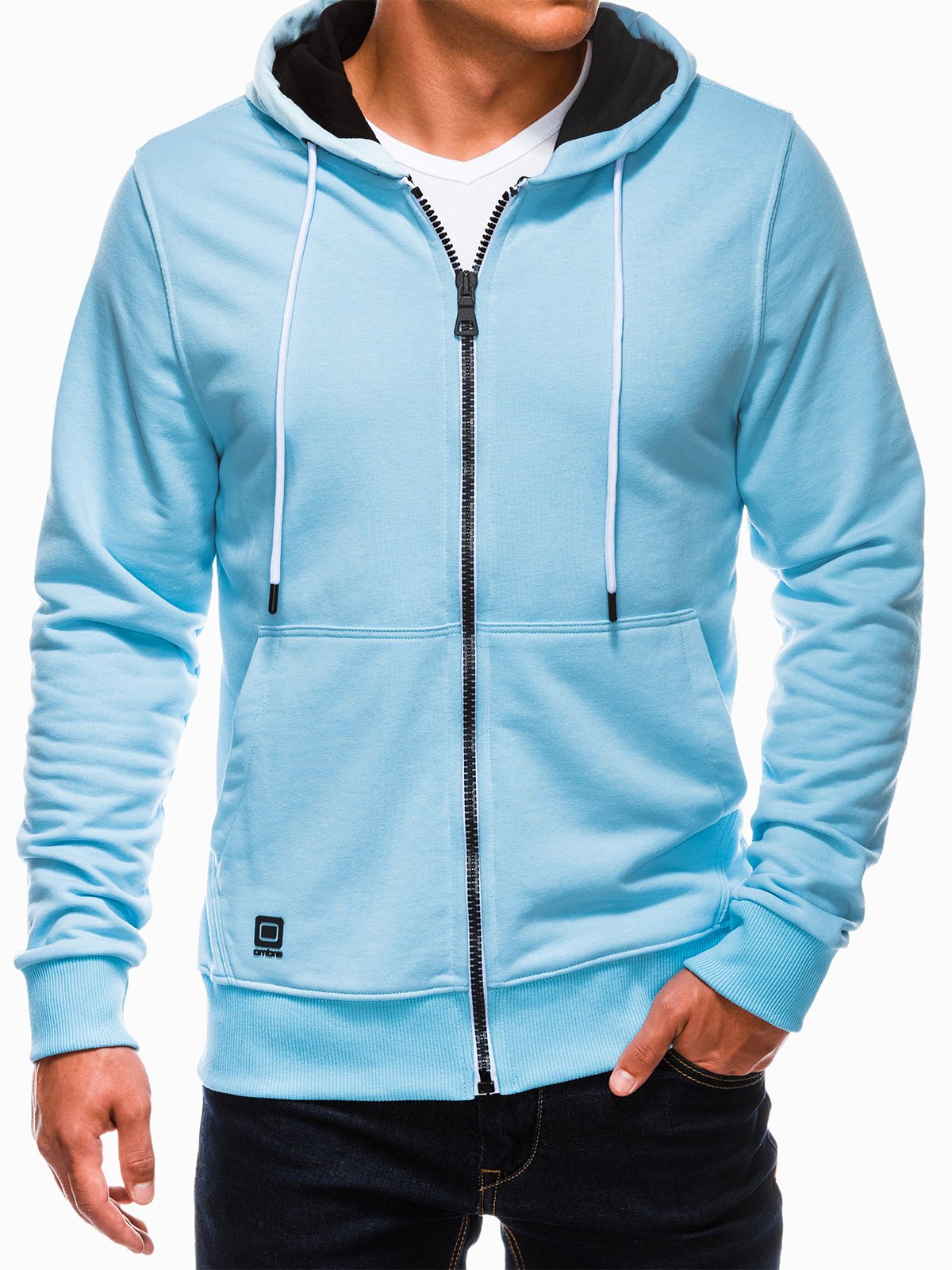 zip-up sweatshirt B976 - light blue 