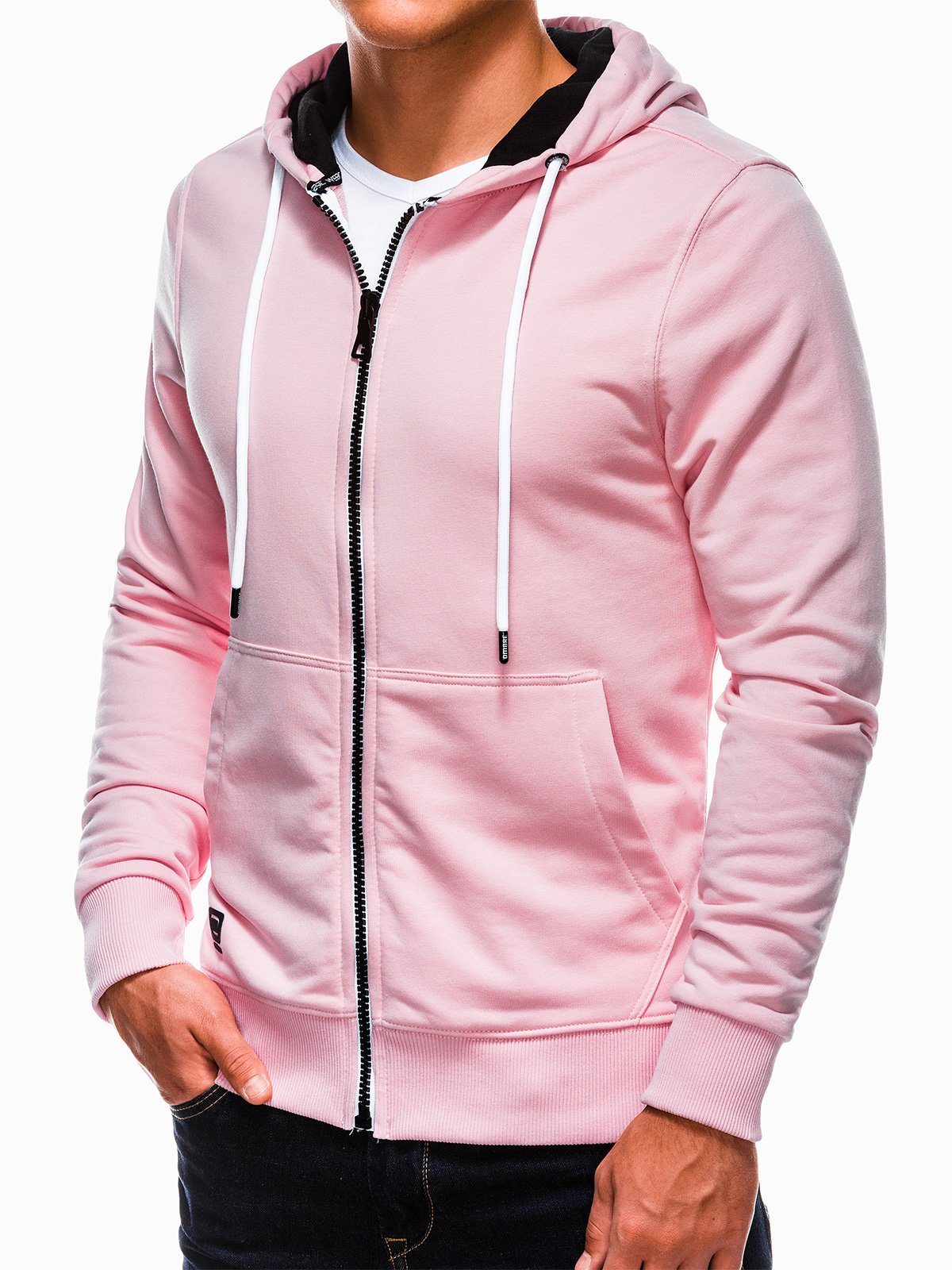 light pink zip up hoodie