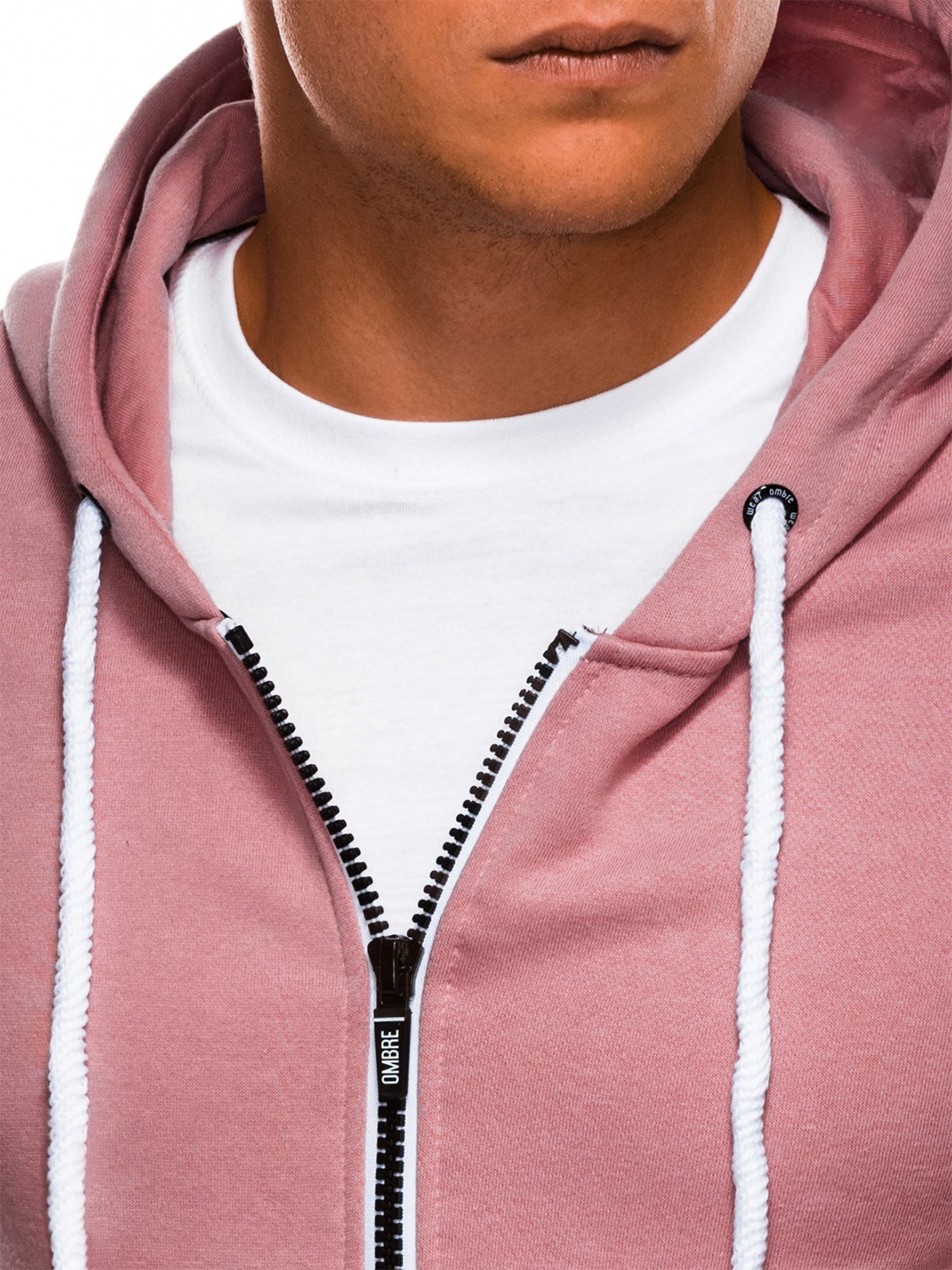 pink zip up hoodie mens