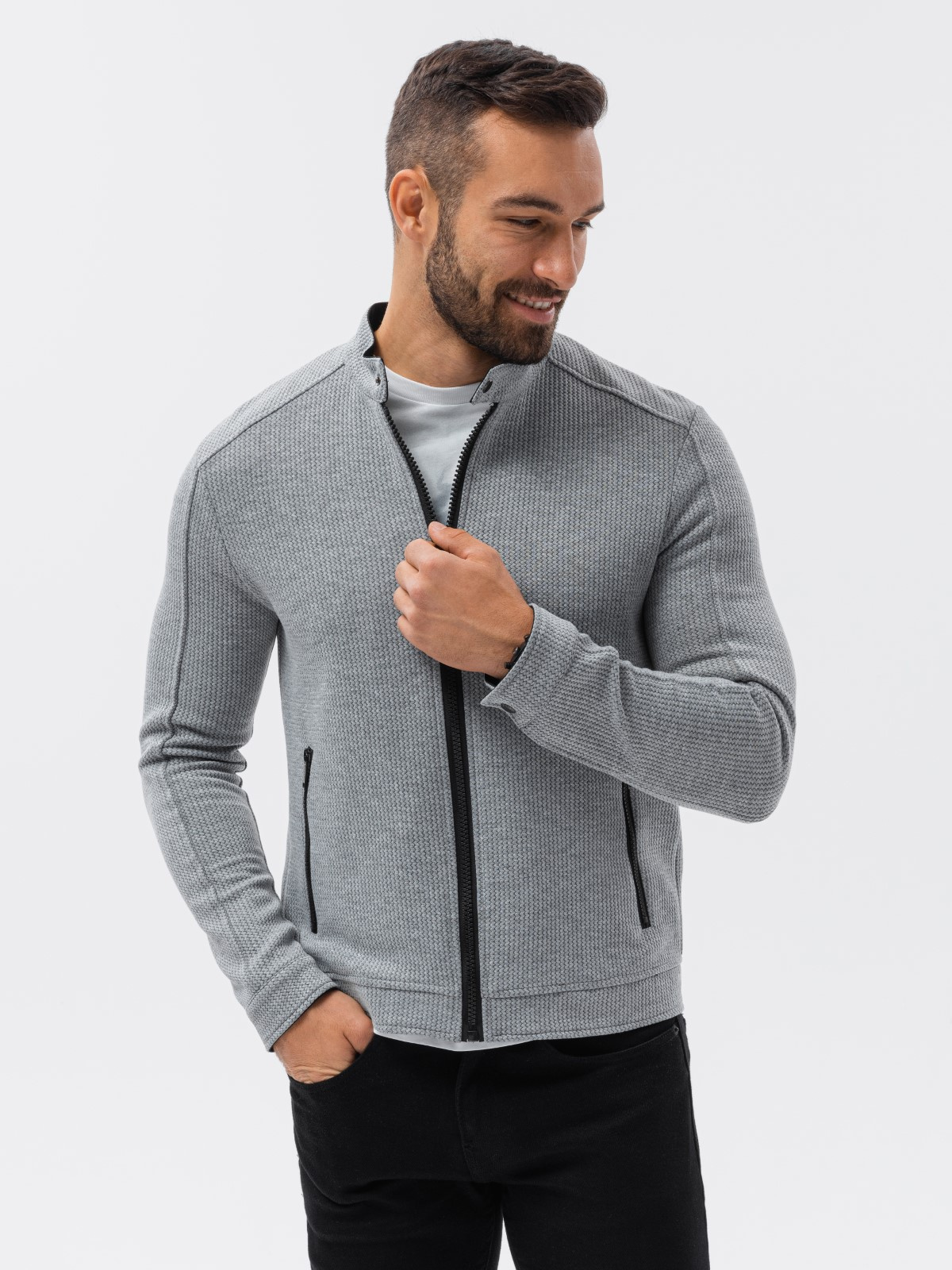 mens zip up t shirt