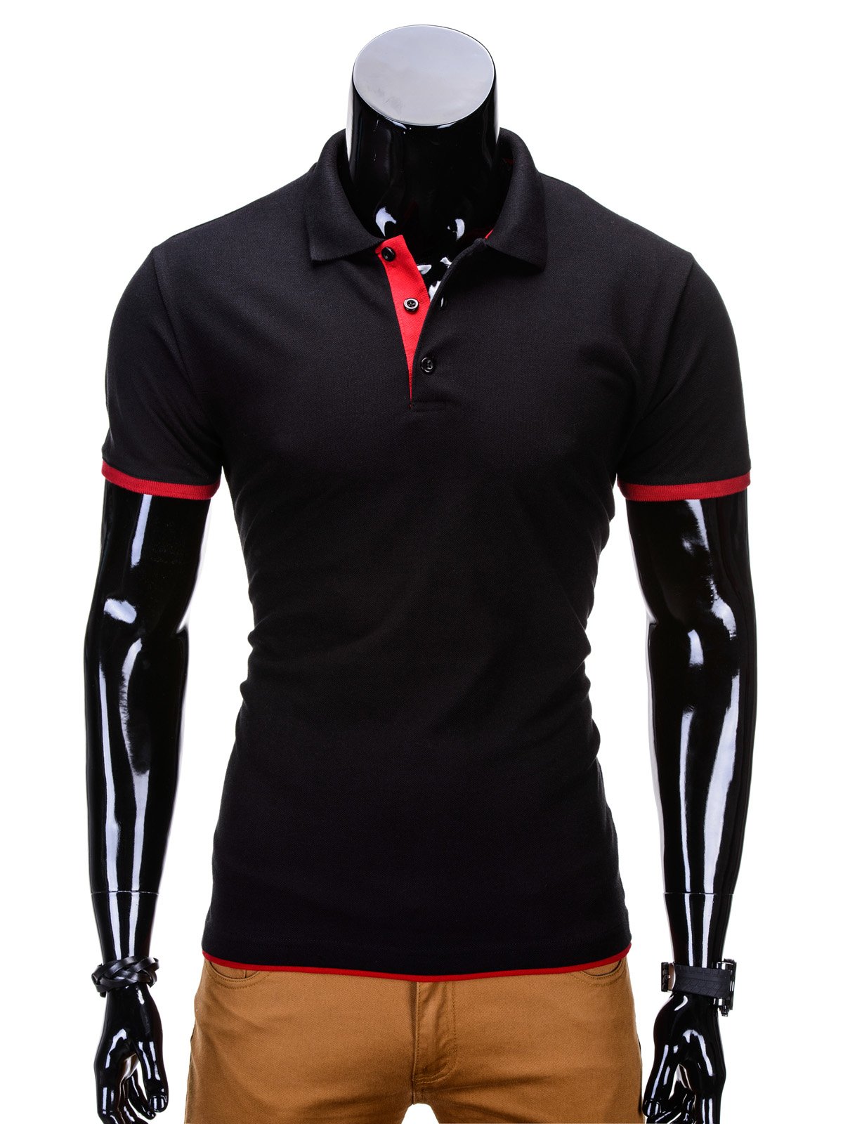 PLAIN MEN'S POLO SHIRT S758 - BLACK | MODONE wholesale - Clothing For Men