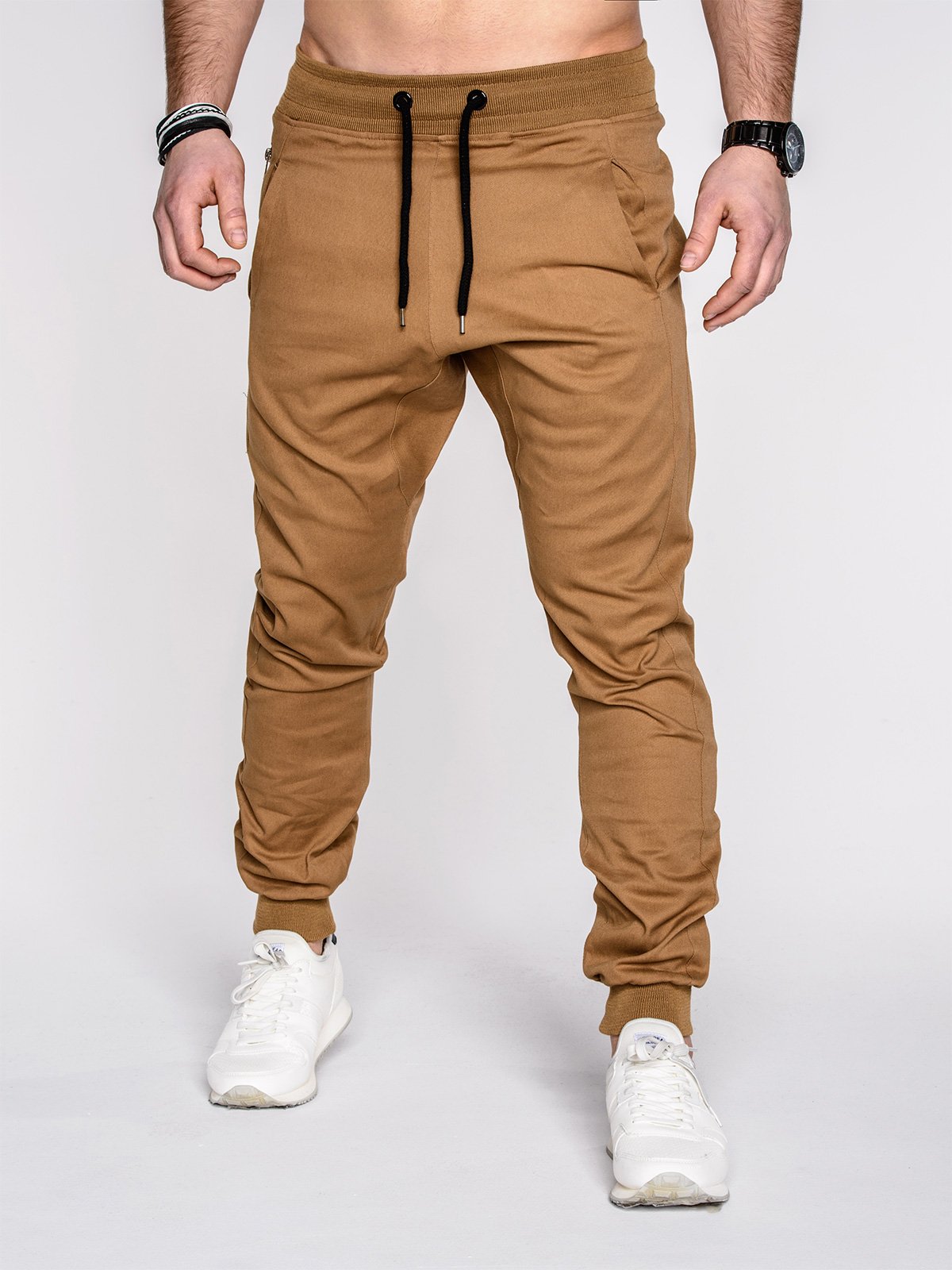 Pants P494 - camel | MODONE wholesale - Clothing For Men