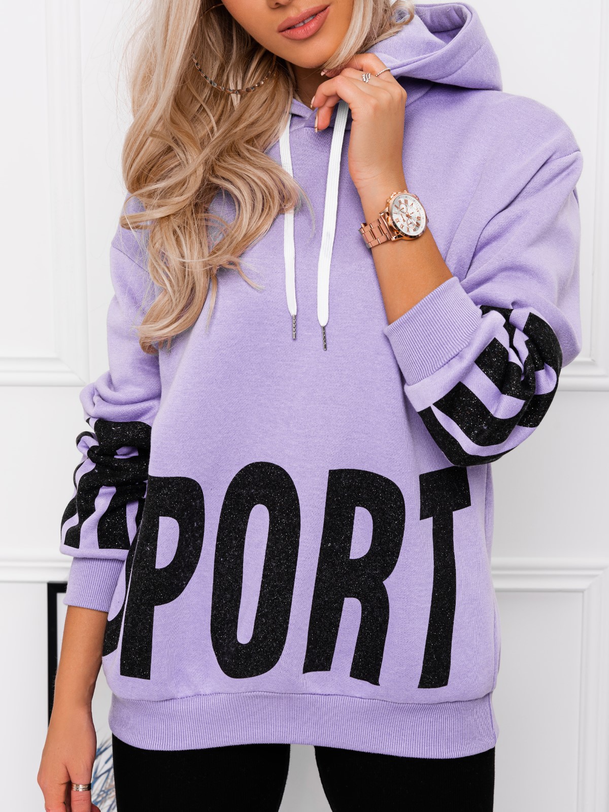 Women's hoodie TLR021 - violet | MODONE wholesale - Clothing For Men
