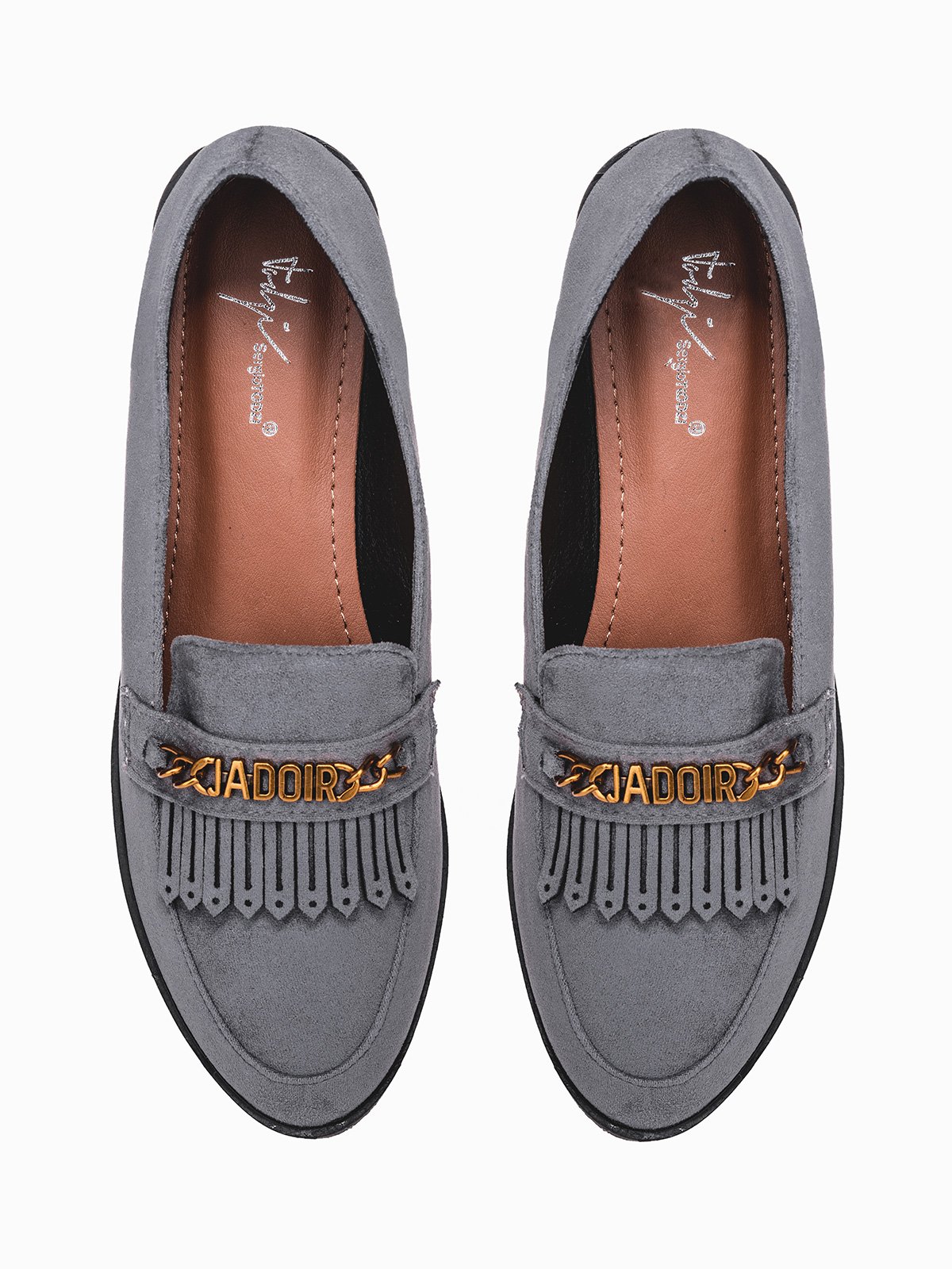 Women’s moccasins with tassels LR321 grey | MODONE wholesale - Clothing