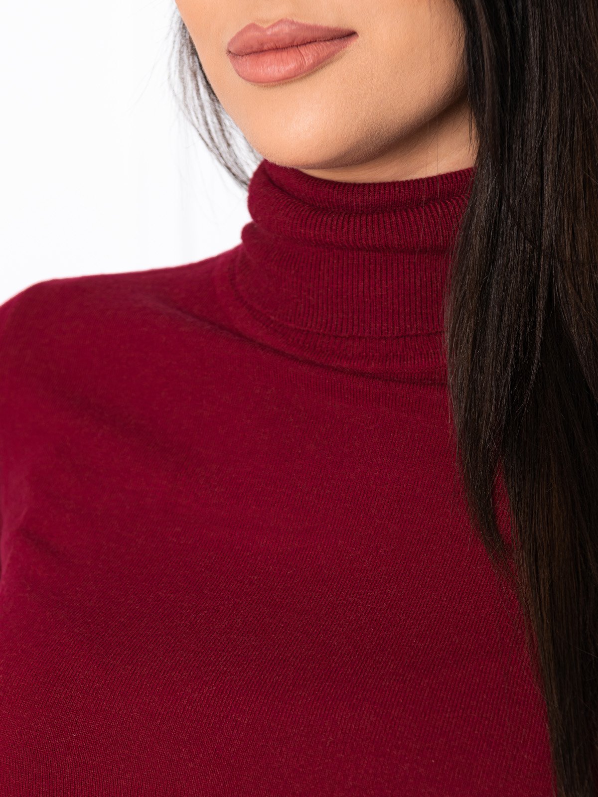 Maroon clearance polo neck