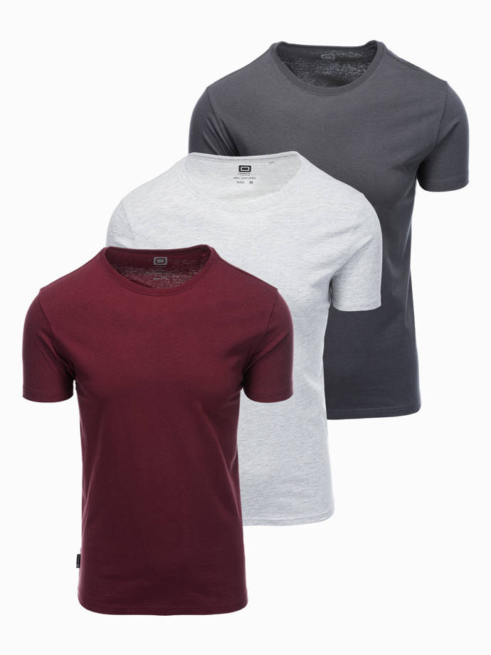 BASIC 3-pack cotton t-shirt set - mix V14 Z30