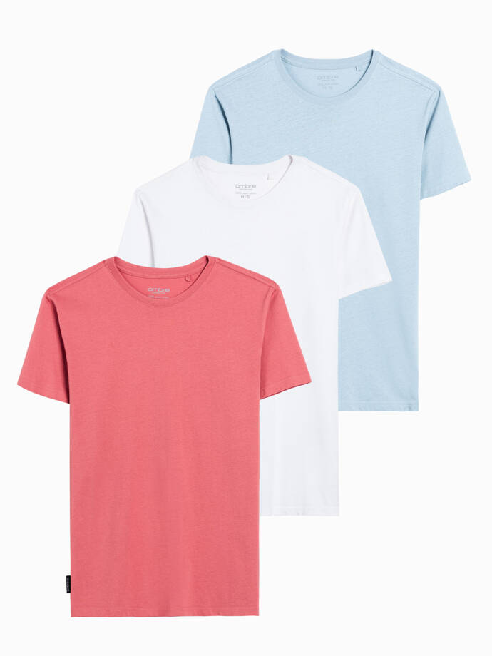 BASIC 3-pack cotton t-shirt set - mix V19 Z30