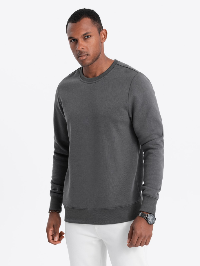 BASIC men's hoodless sweatshirt - graphite V10 OM-SSBN-0119 | MODONE ...