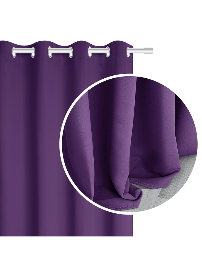 Blackout Hold curtain 140x250 A489 - violet