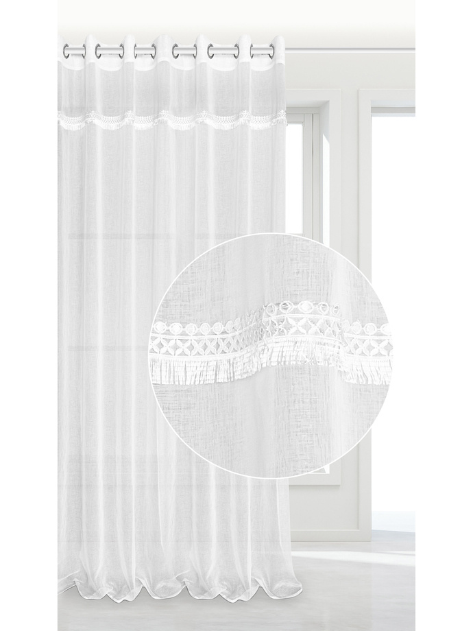 Boho curtain 140x250 A633 - white