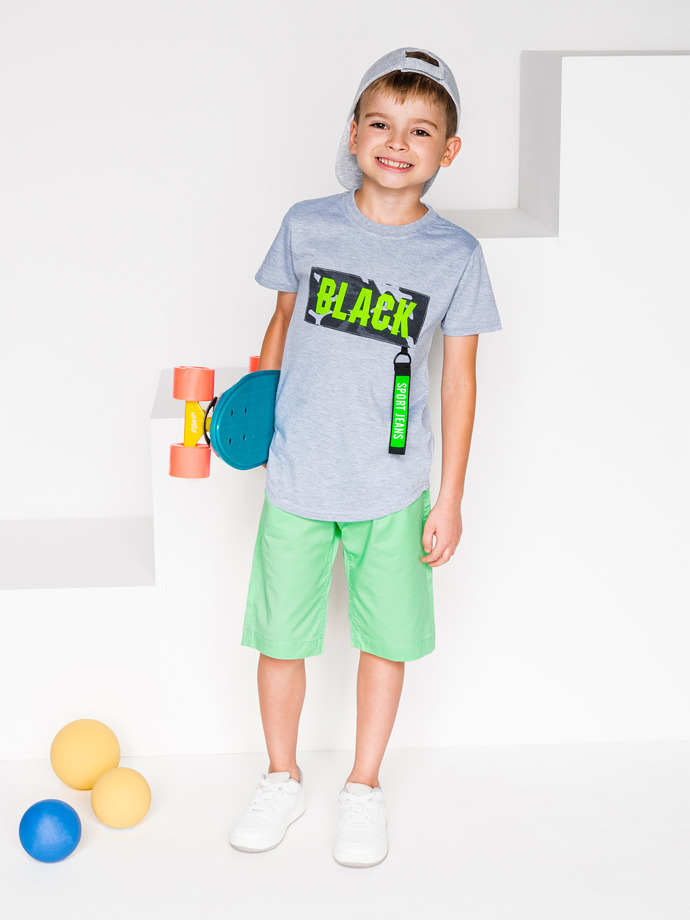 Boy's shorts KP028 - light green | MODONE wholesale - Clothing For Men