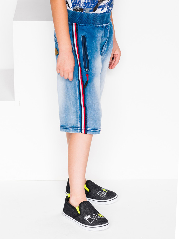 Boy's shorts - denim/red KP035