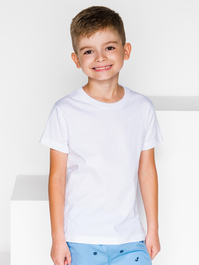 Boy's t-shirt plain - white KS012