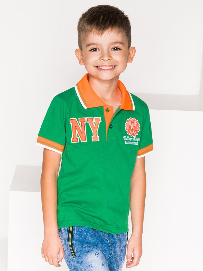 Boy's t-shirt with print - green KS025