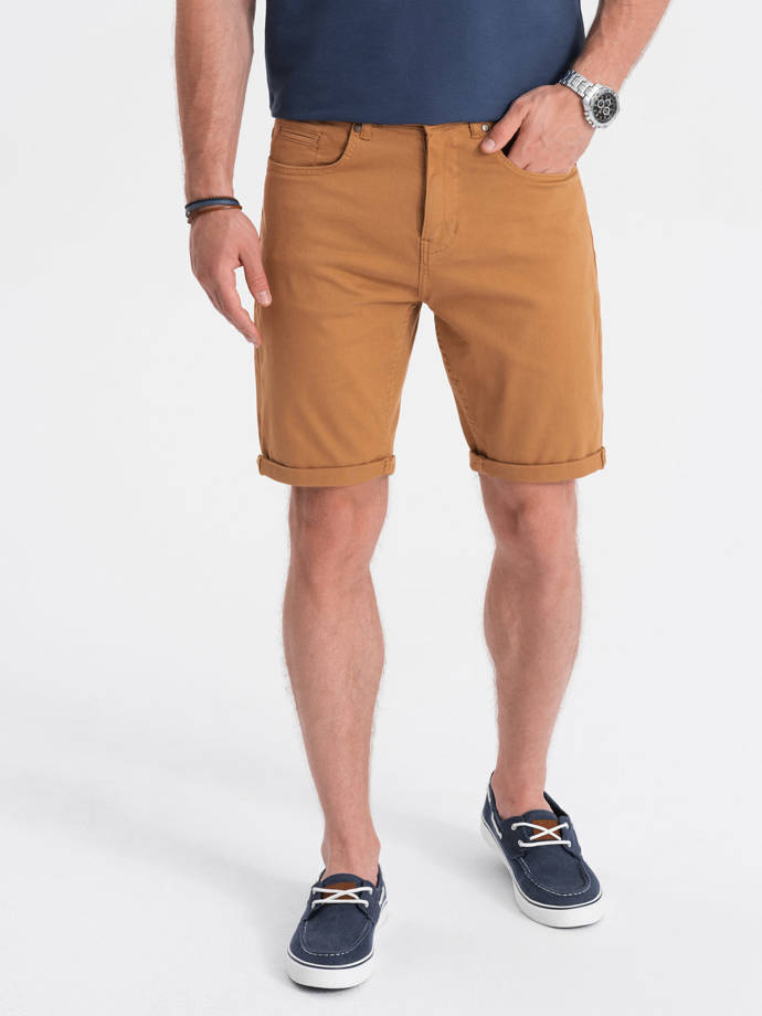 CHINO men's shorts - camel V17 OM-SRDS-0103