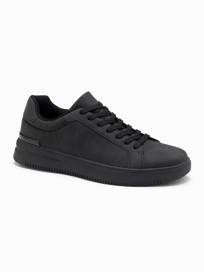 Casual uniform men's eco nubuck shoes - black V4 OM-FOCS-0151