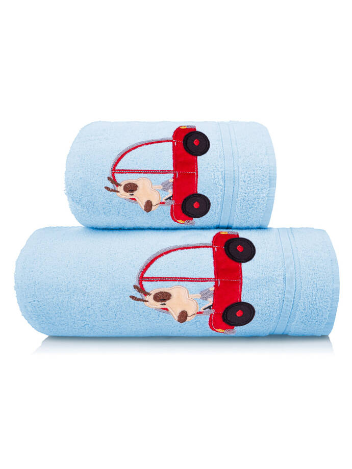 Children's towel Dog A826 - blue