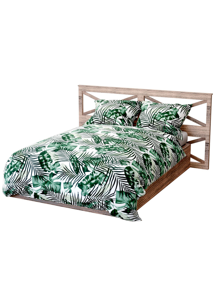 Cotton bed linen Jungle A597 - green