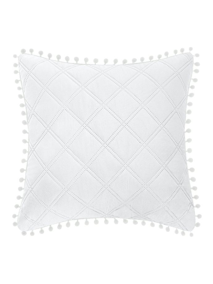 Decorative pillowcase Pompoo A811 - white