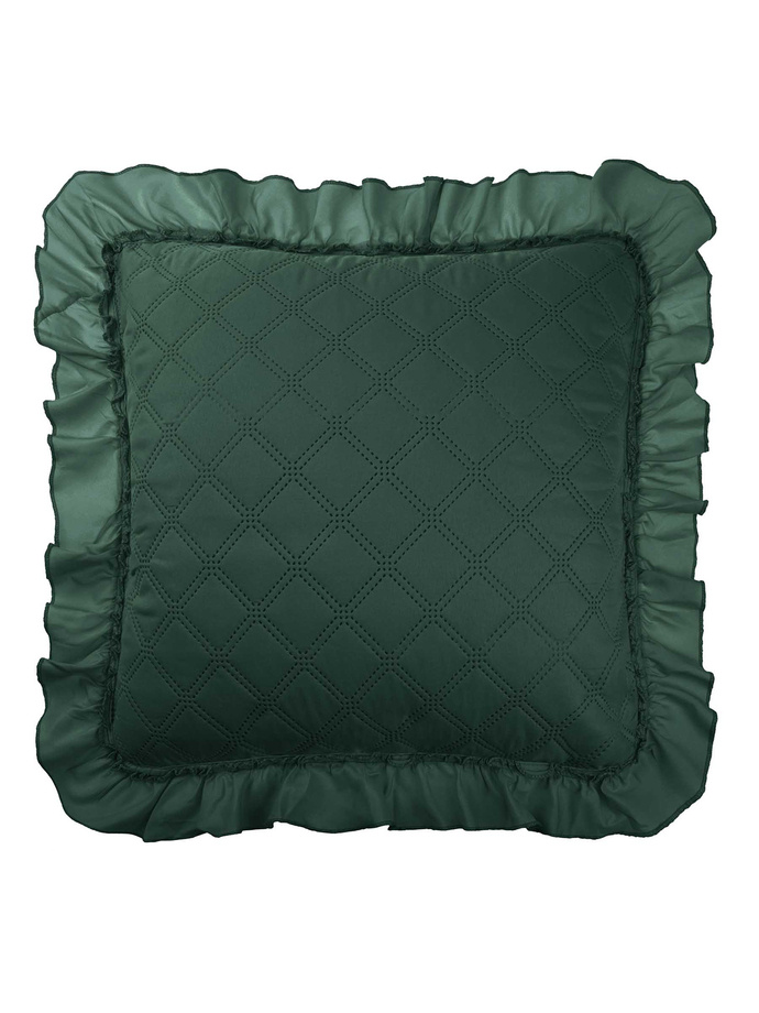 Decorative pillowcase Ruffy A462 - dark green