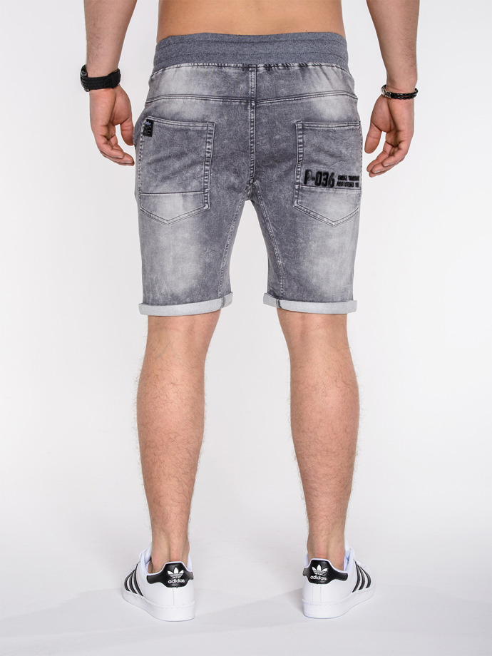 Denim men's shorts P510 - grey