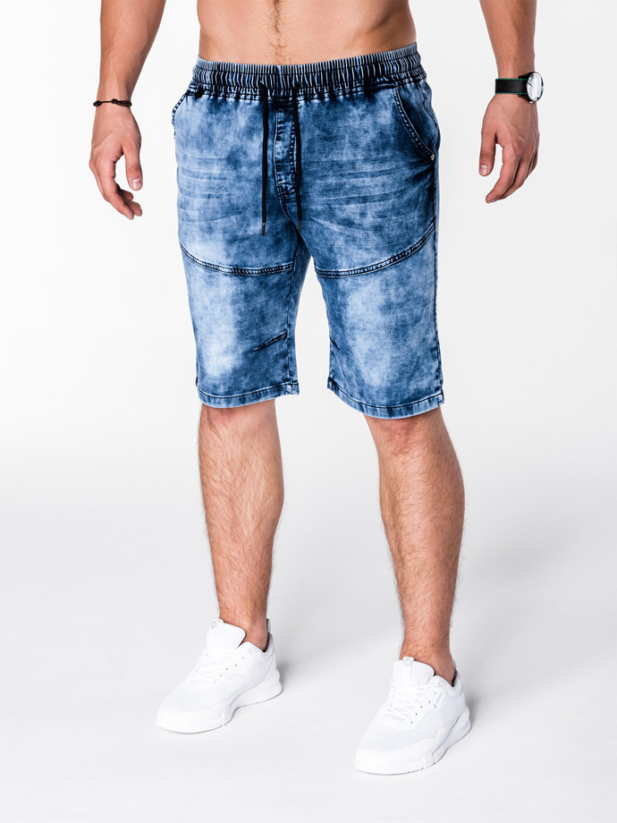 Denim men's shorts W044 - blue