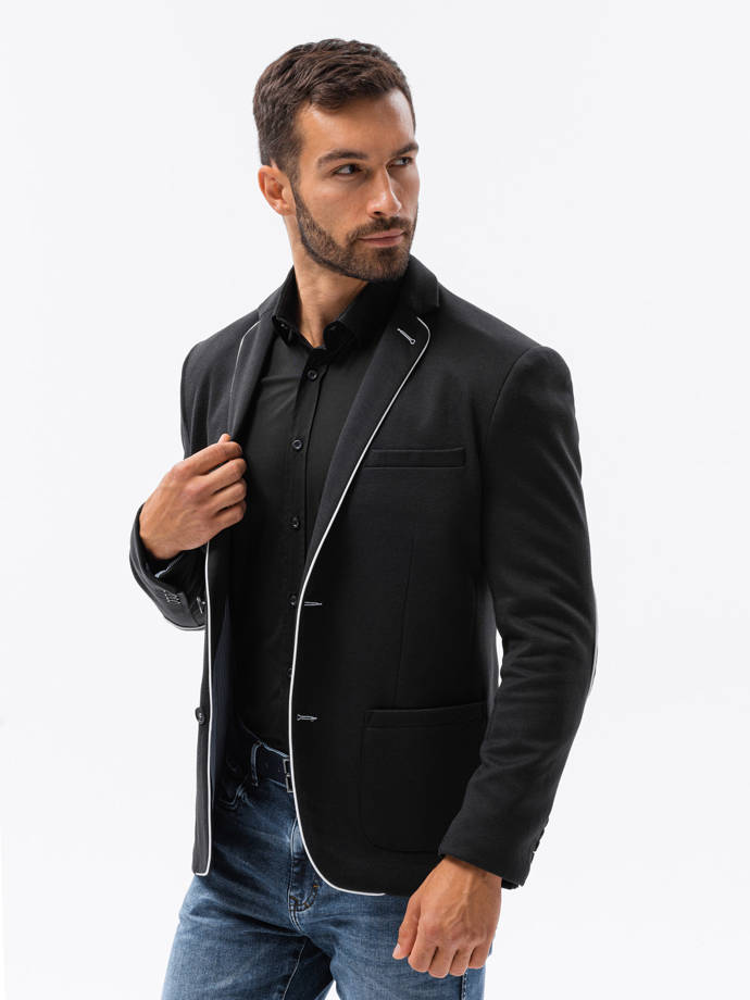 Elegant men's blazer M81 - black