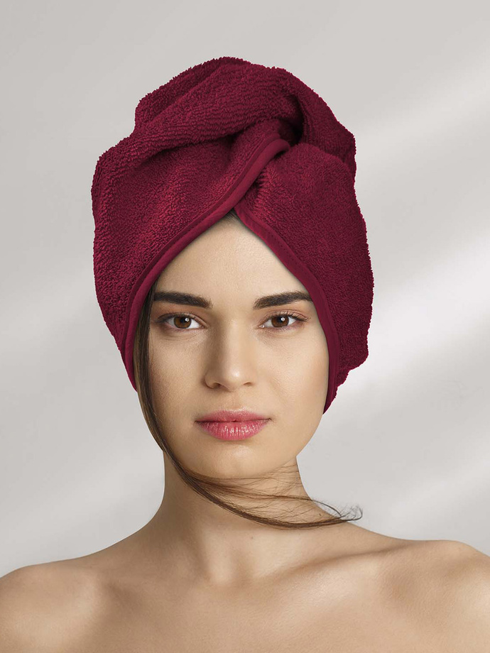 Hair turban towel A621 dark red MODONE wholesale Clothing For Men