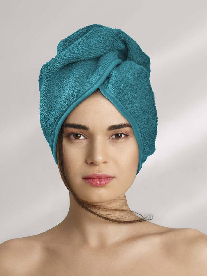 Hair turban towel A621 - turquoise