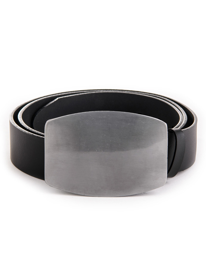 Leather men's belt A031 - black