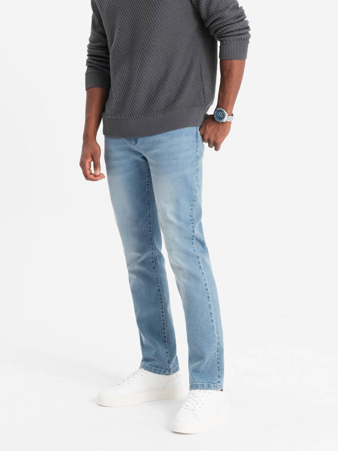 Men's STRAIGHT LEG denim pants - light blue V2 OM-PADP-0133