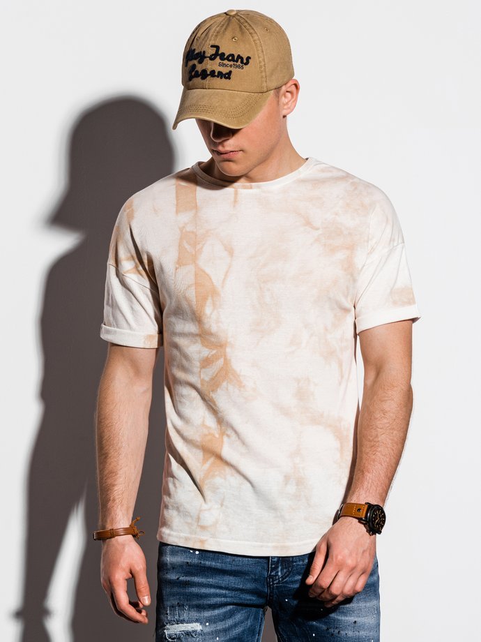 Men's Tie-Dye t-shirt - beige S1219