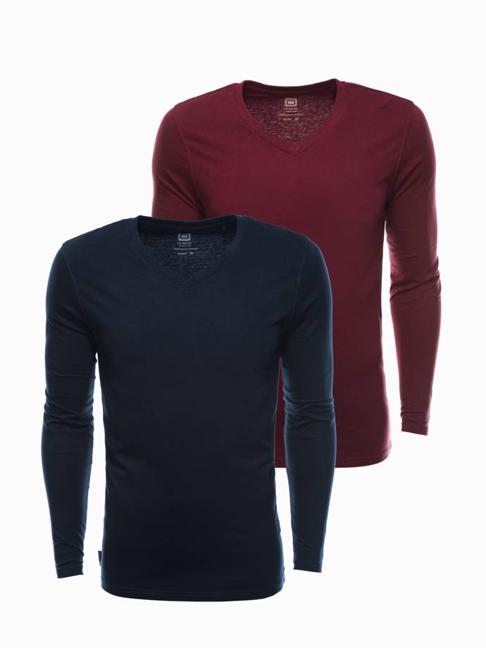 Men's V-NECK longsleeve set - mix 2-pack V7 Z41