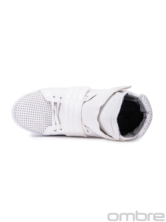 Men's ankle-high trainers T037 - white
