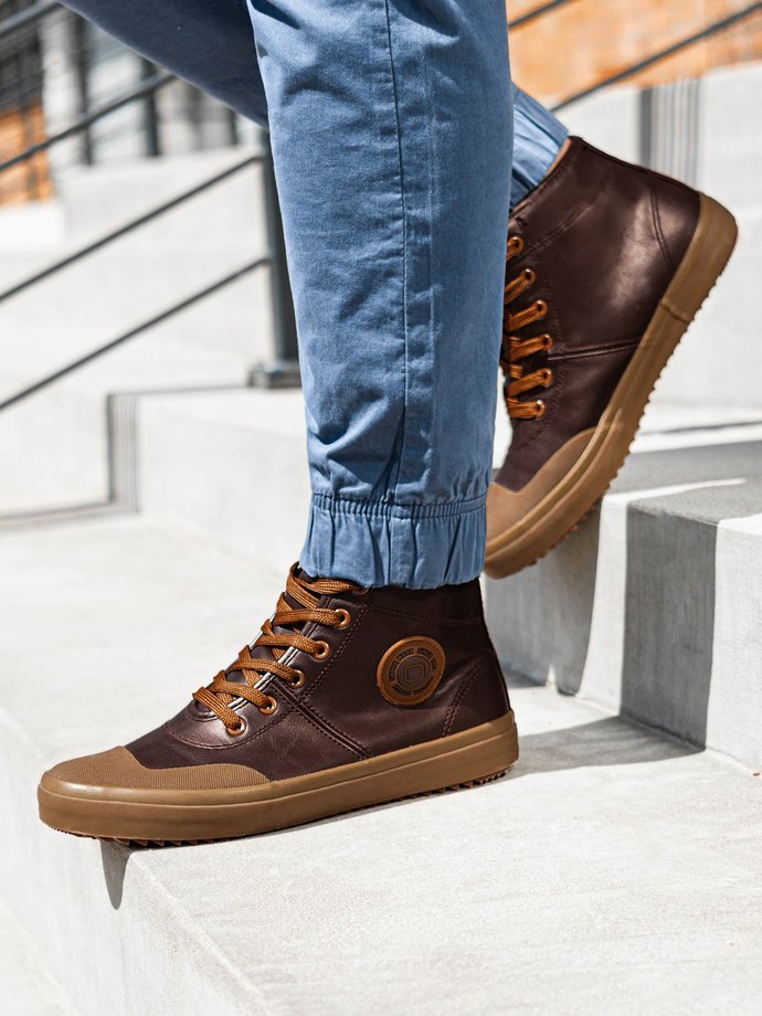 Men's ankle shoes - brown T329