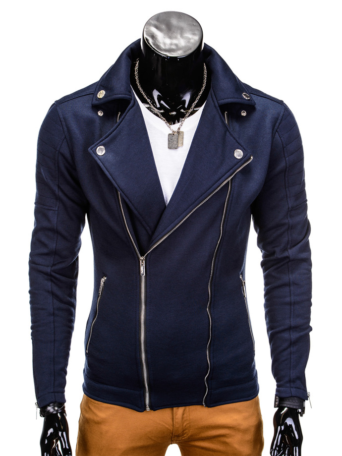 Men's biker jacket - navy B699