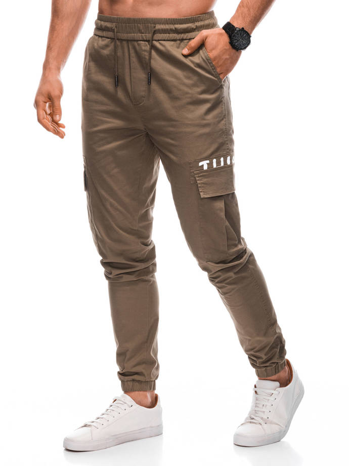 Men's cargo pants P1400 - brown