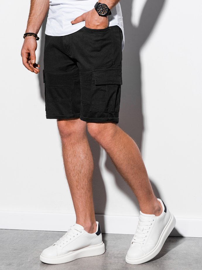 Men's cargo shorts - black W133