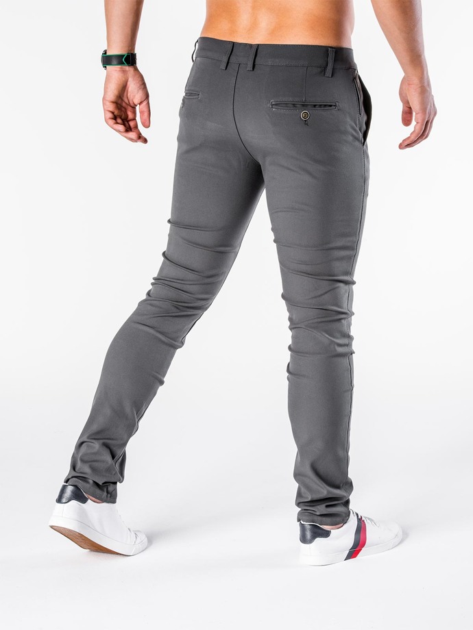 Men's chino pants P578 - dark grey