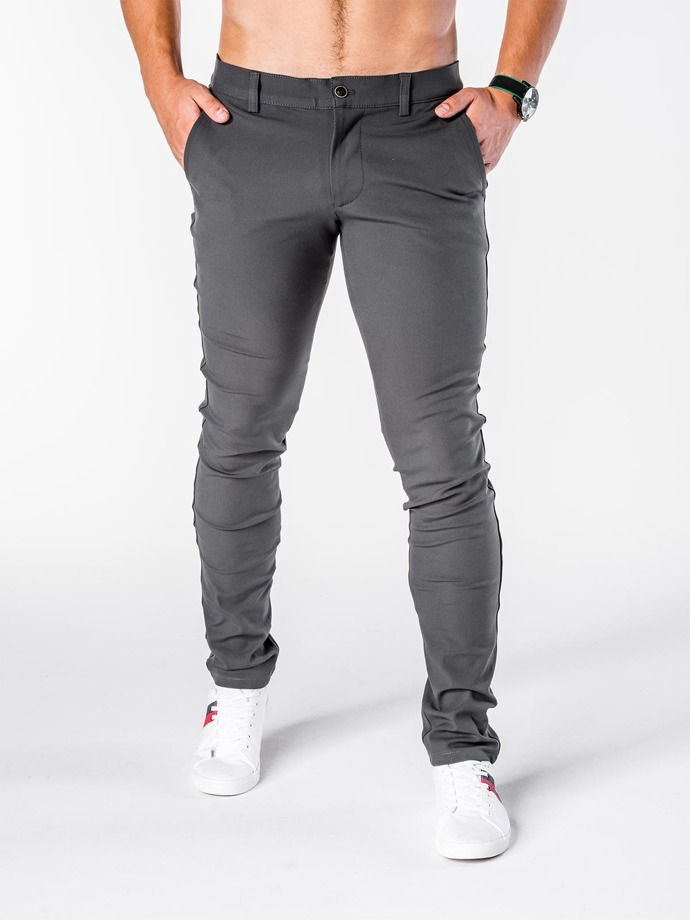 Men's chino pants - dark grey P578