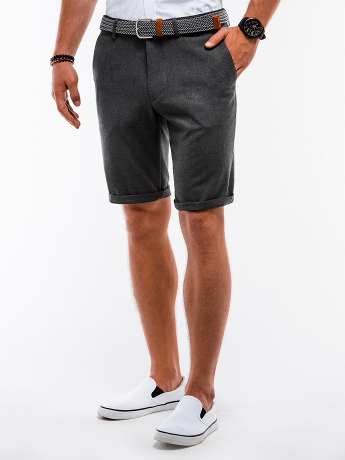 Men's chino shorts - dark grey W230