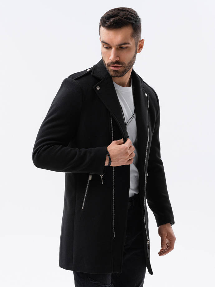 Men's coat - black C537