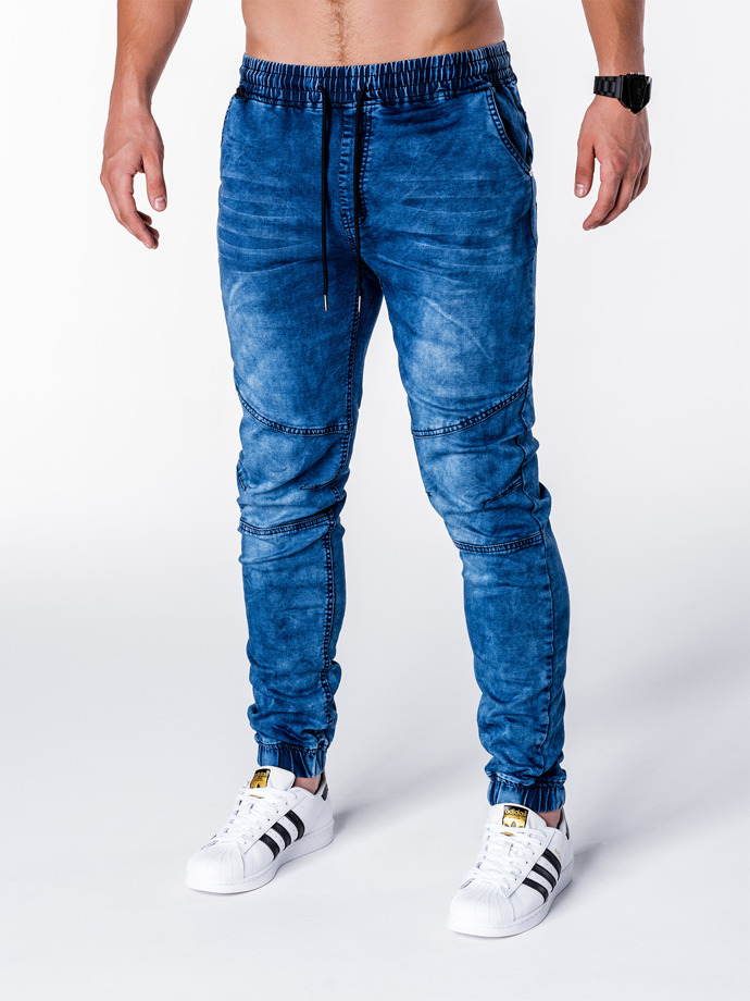 Men's denim jogger pants - blue P712