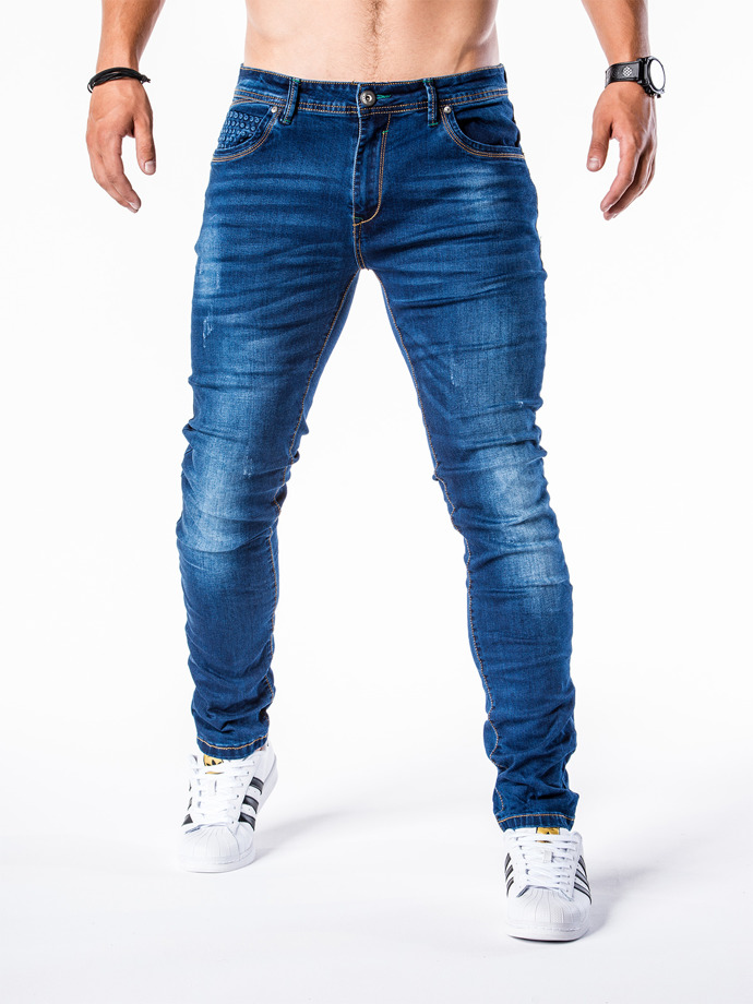 Men's denim pants P572 - blue
