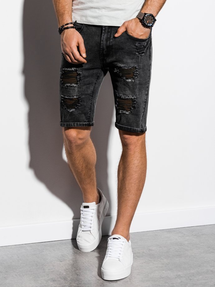 Men's denim shorts - black W130