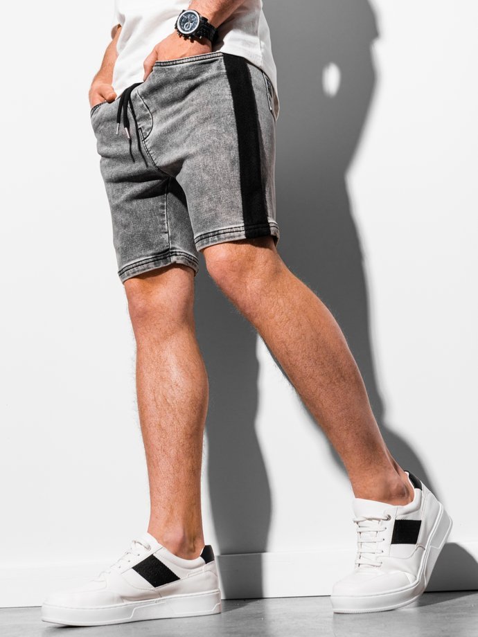 Men's denim shorts - grey W221