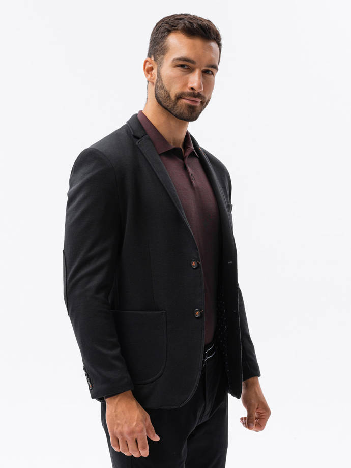 Men's elegant blazer jacket  M80 - black