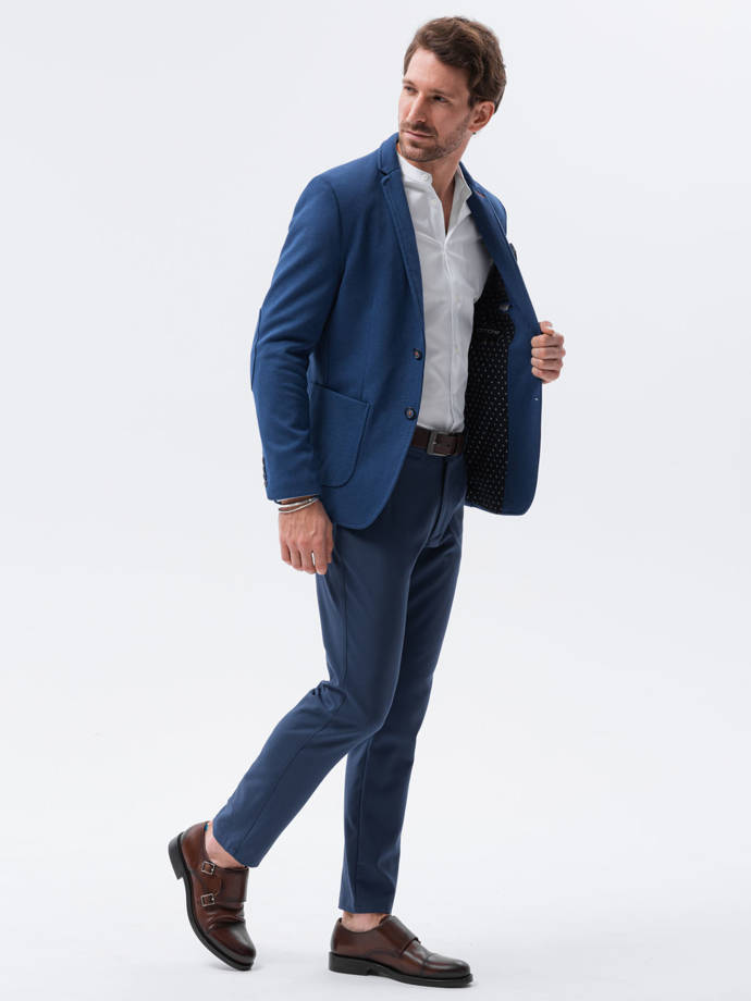 Men's elegant blazer jacket M80 - blue