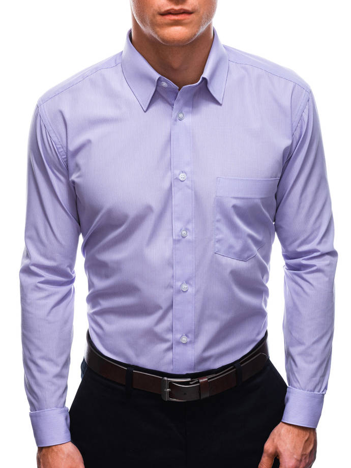 Men's elegant shirt with long sleeves K664 - violet